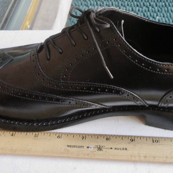 Samuel Windsor Black Leather Shoes Mens 13 Wingtip Cheltenham Brogues Handmade